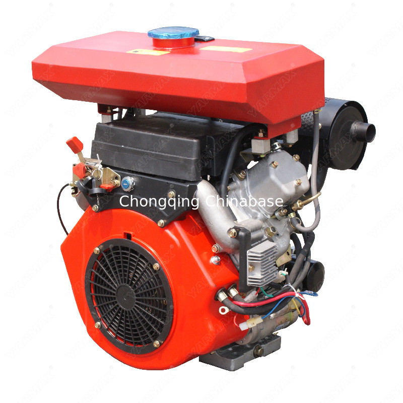 2V88 19HP موتور KAMA دیزلی با هوا خنک کننده 14 کیلو وات دو سیلندر V دوقلو 4 زمانه کم صدا