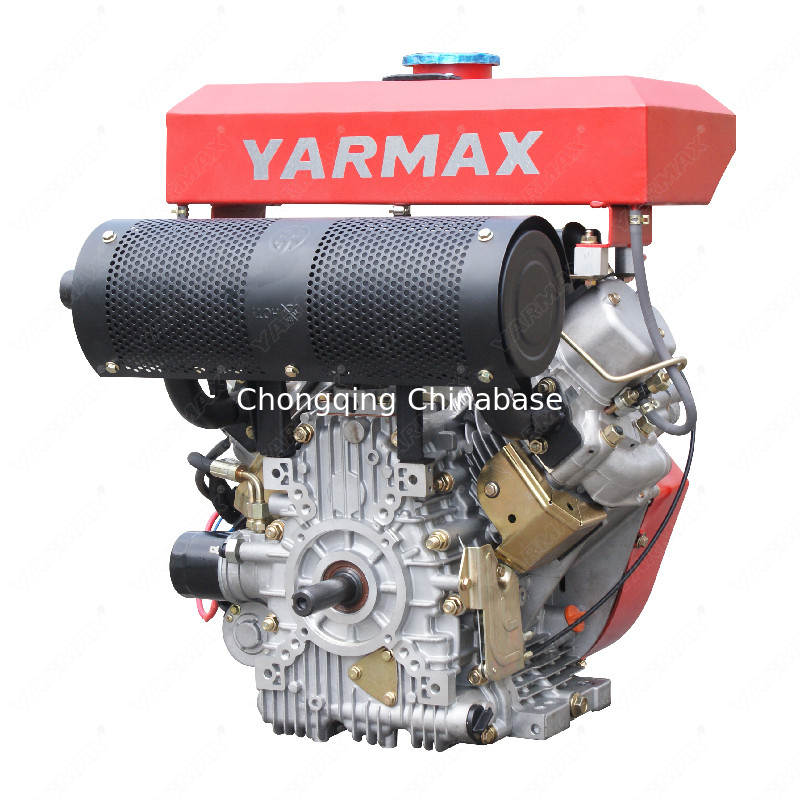 2V88 19HP موتور KAMA دیزلی با هوا خنک کننده 14 کیلو وات دو سیلندر V دوقلو 4 زمانه کم صدا
