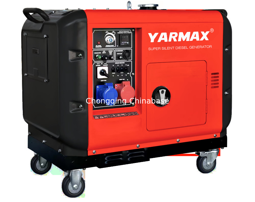 دیزل ژنراتور سایلنت قابل حمل YM13800T 9.6KW 10.4KW 1105FE تک سیلندر