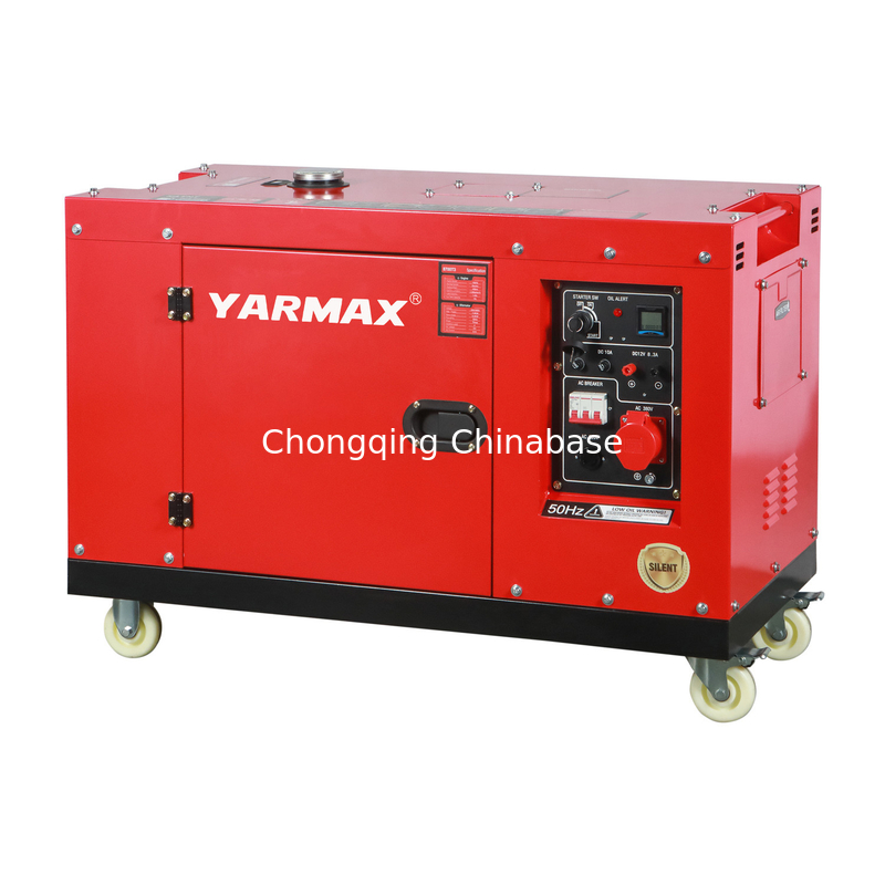 دیزل ژنراتور سایلنت قابل حمل YM13800T 9.6KW 10.4KW 1105FE تک سیلندر
