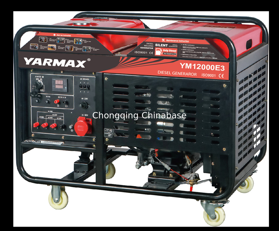دیزل ژنراتور قابل حمل 8.8 کیلووات 9.8 کیلووات باز YM12000E YM2V80 آب خنک
