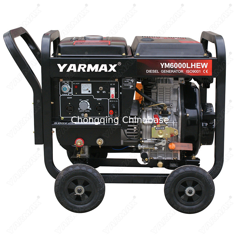 220 ولت دیزل تک سیلندر جوش ژنراتور YM6700 4.5KW 20.4A 25-30V